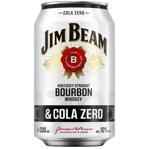 Jim Beam Bourbon Whiskey & Cola Zero 0.33l (EINWEG)