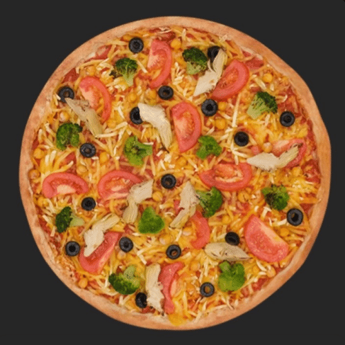 Pizza Salami, Putenschinken und Paprika