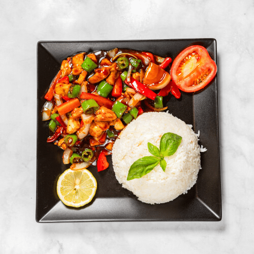 Gai Phad Gra Prau (pikant)
