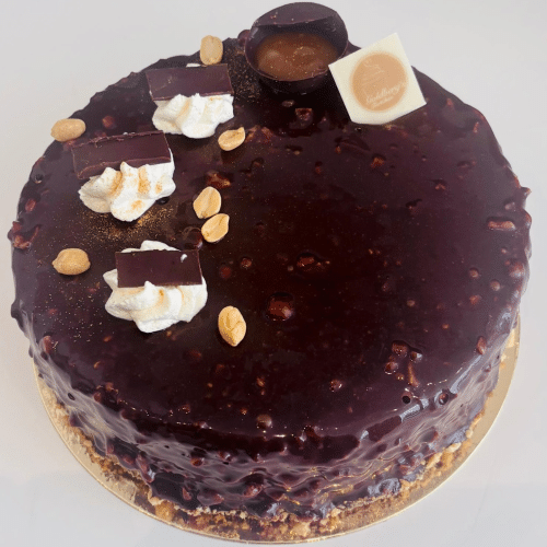Snickers Style Torte (Glutenfrei & Vegan) 18cm Durchmesser