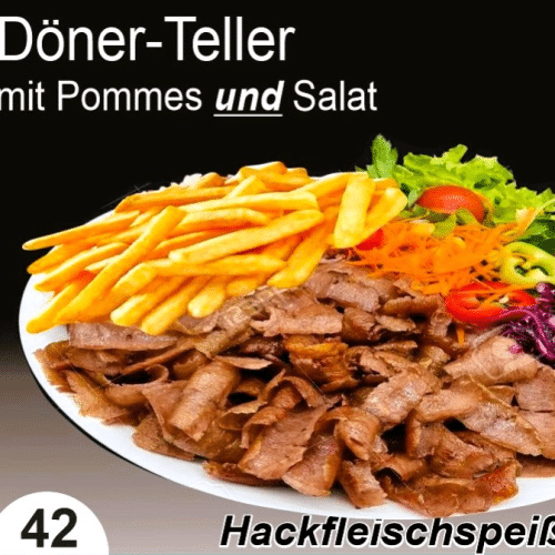 Döner Teller Mit Pommes und Salat
