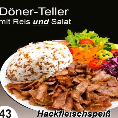 Döner-Teller Reis & salat