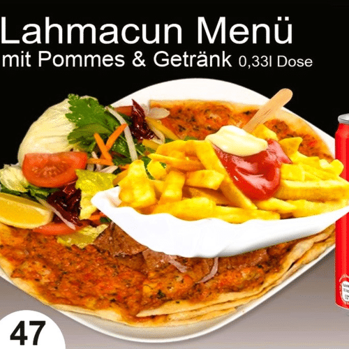 Lahmacun Menü Mit Döner Fleisch