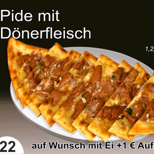 Pide mit Dönerfleisch