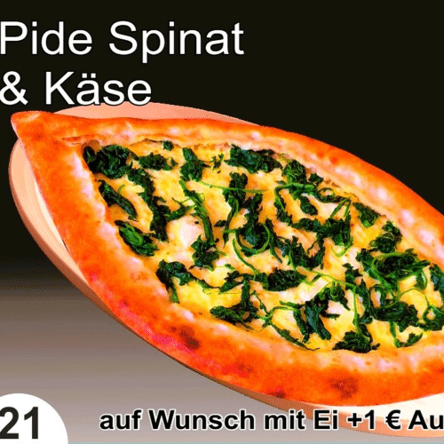 Pide mit Spinat und Käse