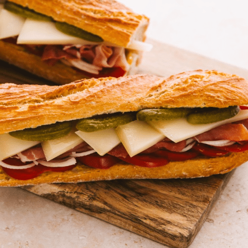 Baguette Thunfisch und Zwiebeln
