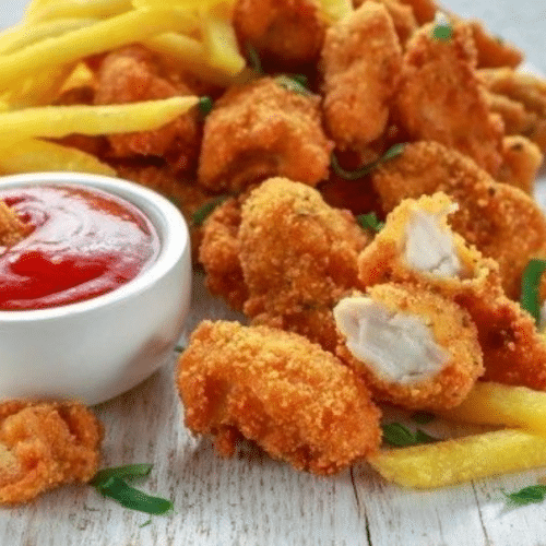 Chicken Nuggets mit Pommes frites
