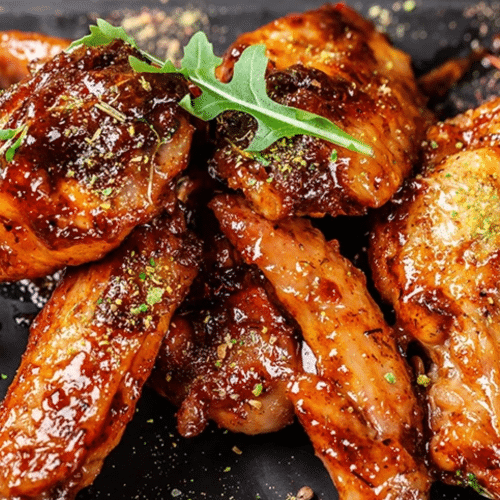 Chicken Wings (6 Stück) mit Pommes frites