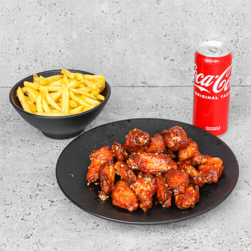Buffalo Wings Menü (18 Stück)