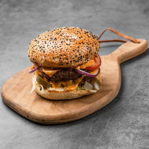 Double Beef Burger (scharf)