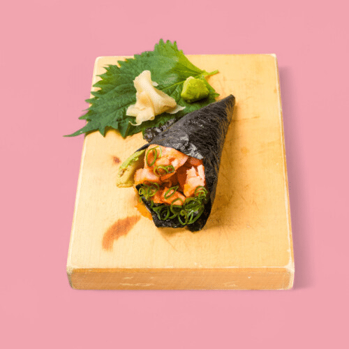 3022 Salmon Teriyaki Temaki