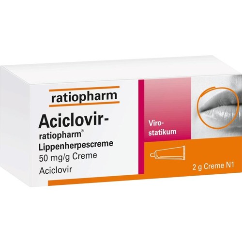 Aciclovir-ratiopharm Lippenherpescreme 2 Gramm