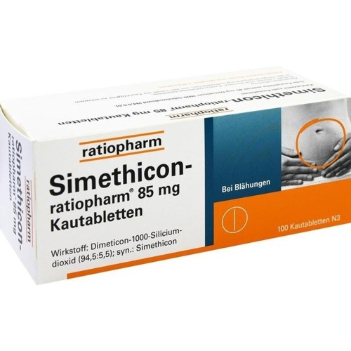 Simethicon-ratiopharm 85MG Kautabletten 100 Stück
