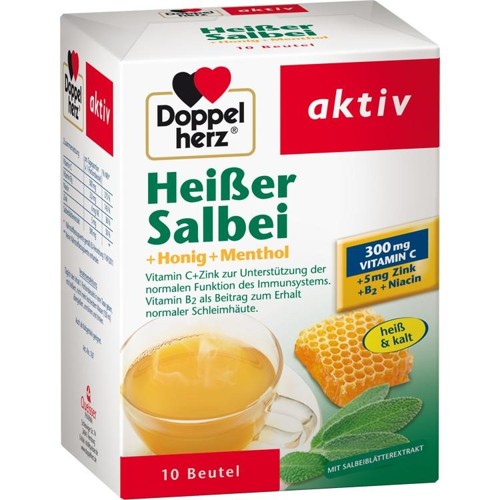Doppelherz Heißer Salbei+Honig+Menthol 10 Stück