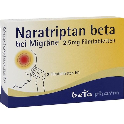 Naratriptan beta bei Migräne 2.5 mg Filmtabletten 2 Stück