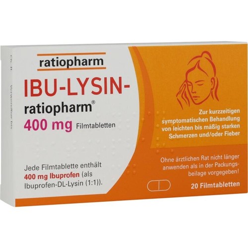 IBU-LYSIN-ratiopharm 400 mg Filmtabletten 20 Stück