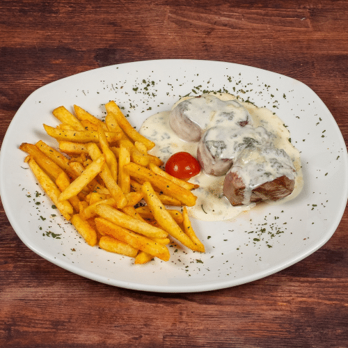 Schweinemedaillons in Gorgonzolasauce