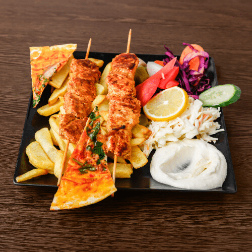 Hähnchenspieß Teller