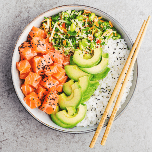 Rice Bowl - Lachs & Avocado