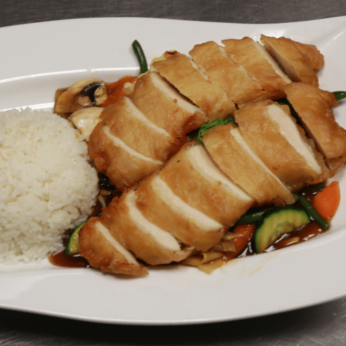 Knuspriges gebackenes Hühnerbrustfilet