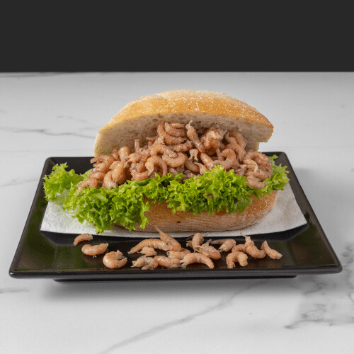 Fischbrötchen mit Nordsee-Krabbenfleisch