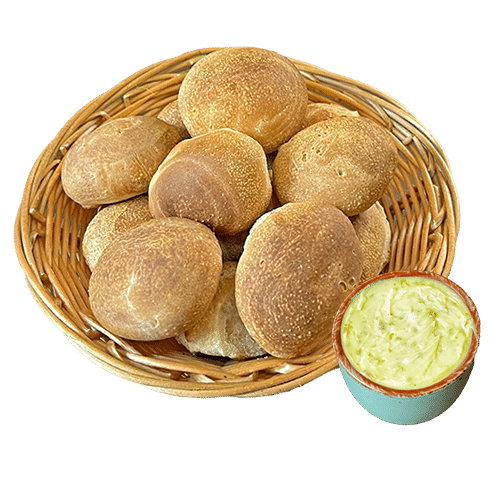 Pizzabrötchen Panini mit Kräuterbutter