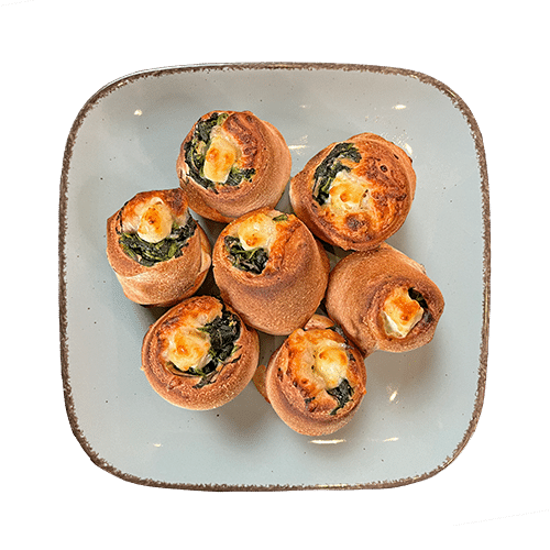 Pizzabrötchen Spinat