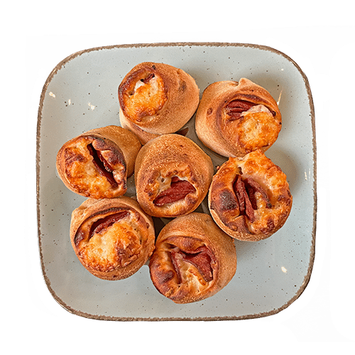 Pizzabrötchen Sucuk