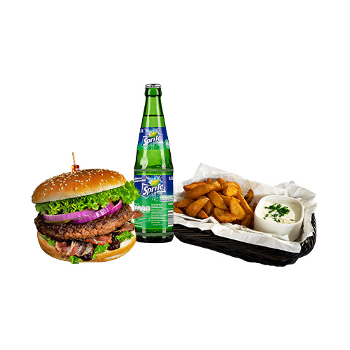 Texas-Bacon Burger Menü