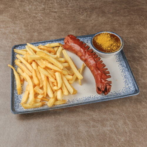Currywurst mit Pommes frites