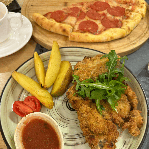 Pizza Hollandaise Schnitzel