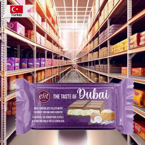 Elit Schokolade nach Dubai Art - mit Kokosnusscreme 90g