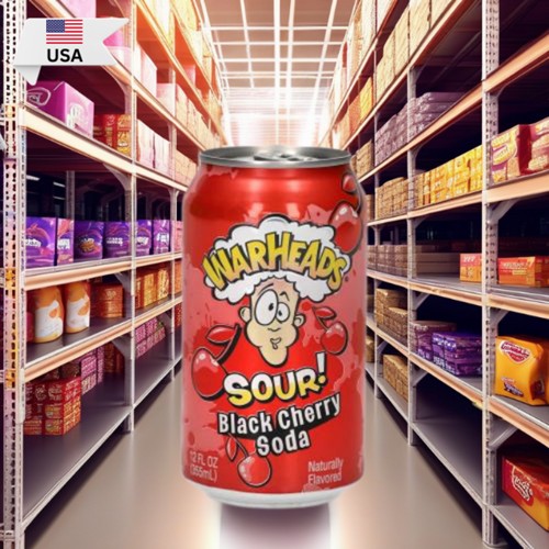 Warheads Sour Black Cherry Soda 330ml