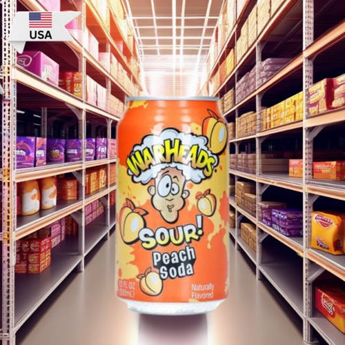 Warheads Sour Peach Soda 330ml