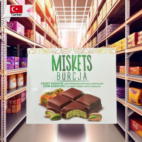 Miskets Dubai Schokolade 100g Pistaziencreme-Kadayif Füllung