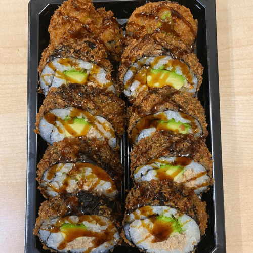 Gegrillter Thunfisch-Avocado Tempura Rolls