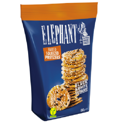 Elephant Baked Squeezed Pretzelss Sesam Vegan 80g