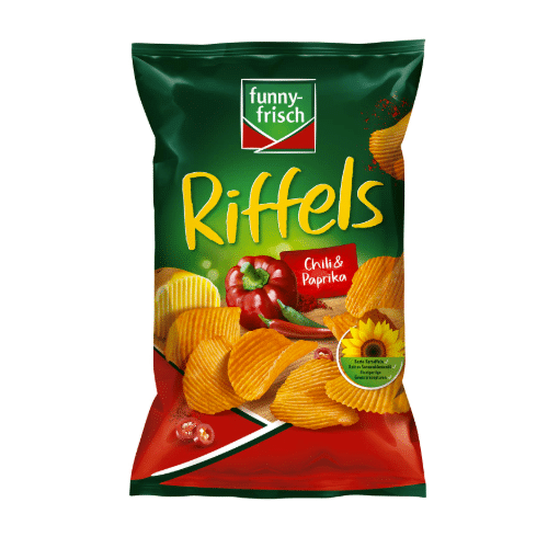 Dino-Frisch Riffels Chili und Paprika 150g.