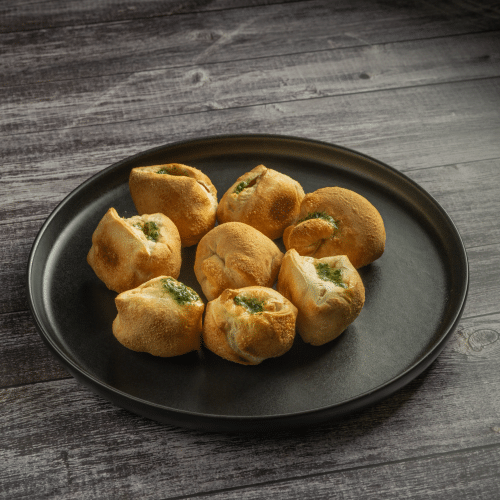 Pizzabrötchen mit Kräuterbutter (vegetarisch)
