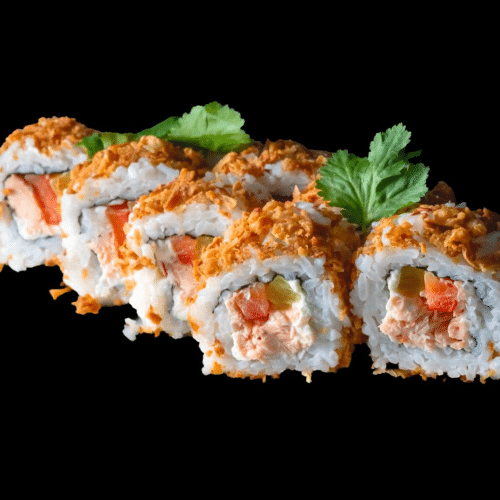Rolle mit gebratenem Lachs