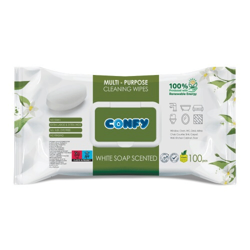 Confy Allzwecktücher Weiße Seife 100er Pack