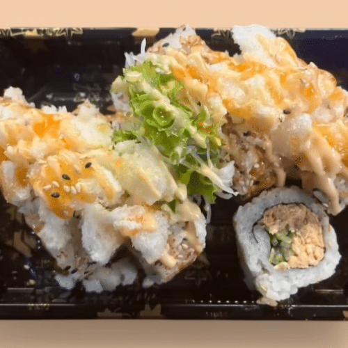 Gekochter Lachs Inside Out Roll