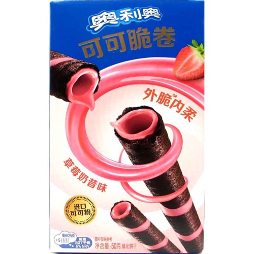 Oreo Cocoa Crisp Roll Strawberry Asia 50g