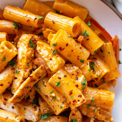 Rigatoni el Vulcano Pollo (scharf)