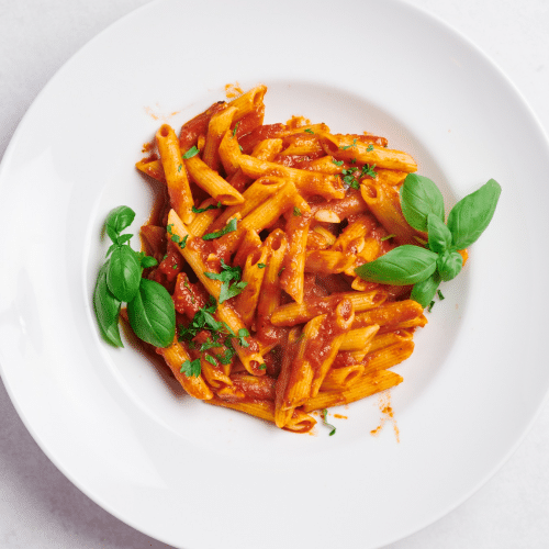 Pasta all'Arrabbiata (vegetarisch, scharf)