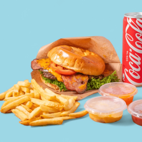 BBQ-Bacon Burger Menü