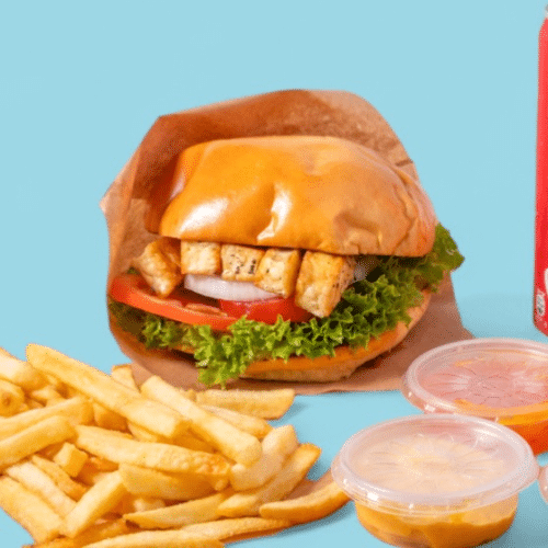 Halloumi Burger Menü (vegetarisch)