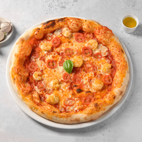 Pizza Garnelen