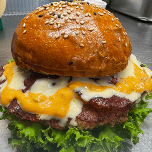 Chicken Cheese Bacon Burger
