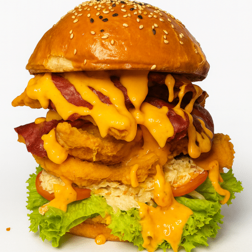 Crispy Coleslaw Burger Triple